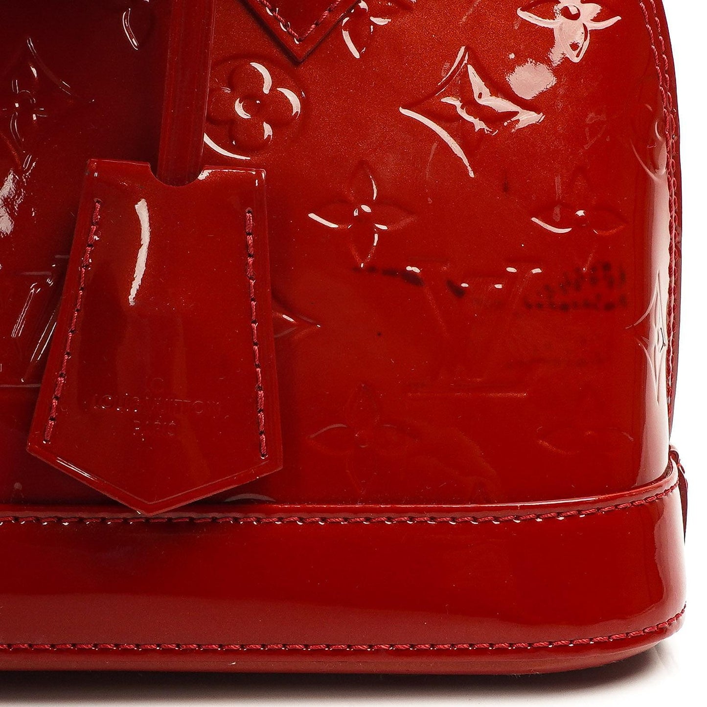 Louis Vuitton Alma BB Pomme D'Amour Monogram Vernis Leder Handtasche