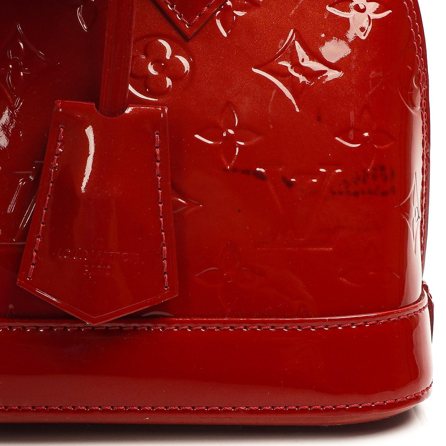 Louis Vuitton Alma BB Pomme D'Amour Monogram Vernis Leder Handtasche