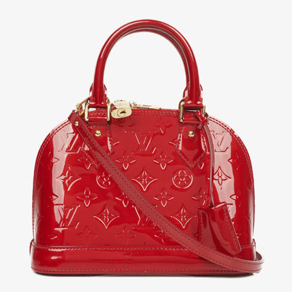 Louis Vuitton Alma BB Handtasche aus Pomme D'Amour Monogram Vernis Leder
