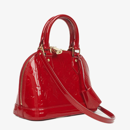 Louis Vuitton Alma BB Handtasche aus Pomme D'Amour Monogram Vernis Leder