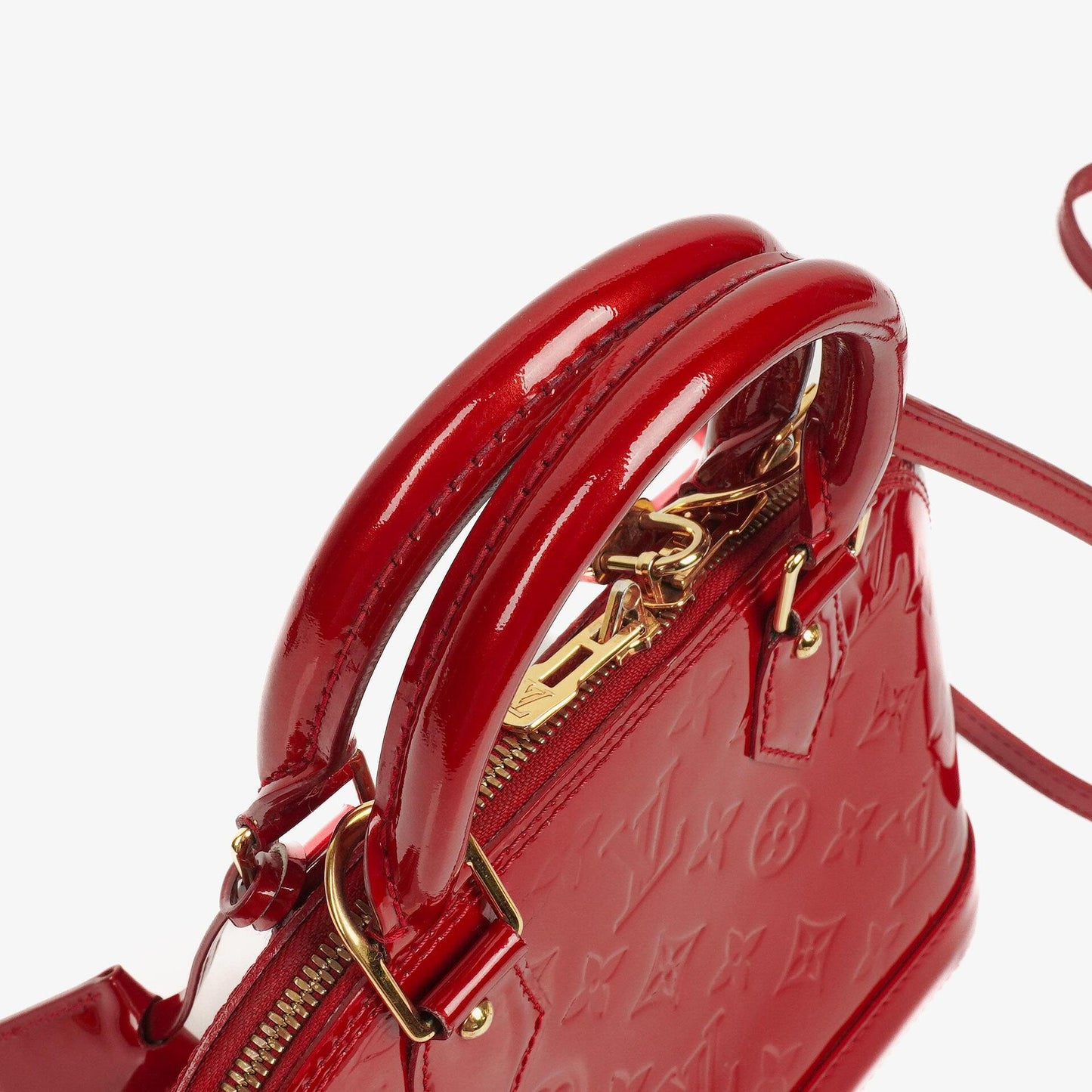 Louis Vuitton Alma BB Handtasche aus Pomme D'Amour Monogram Vernis Leder