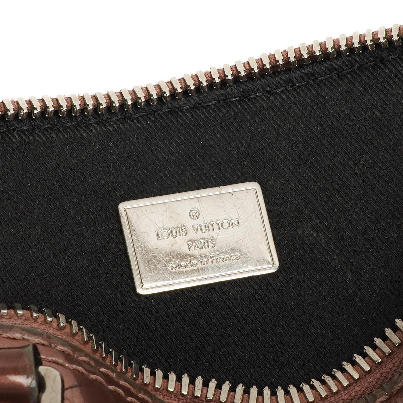 Louis Vuitton Alma BB Rose Cuivre Monogram Vernis Leder Handtasche