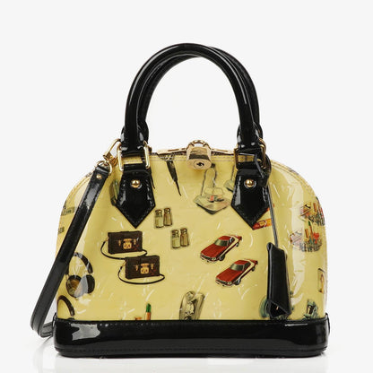 Louis Vuitton Alma BB Sticker Monogram Vernis Leder Handtasche