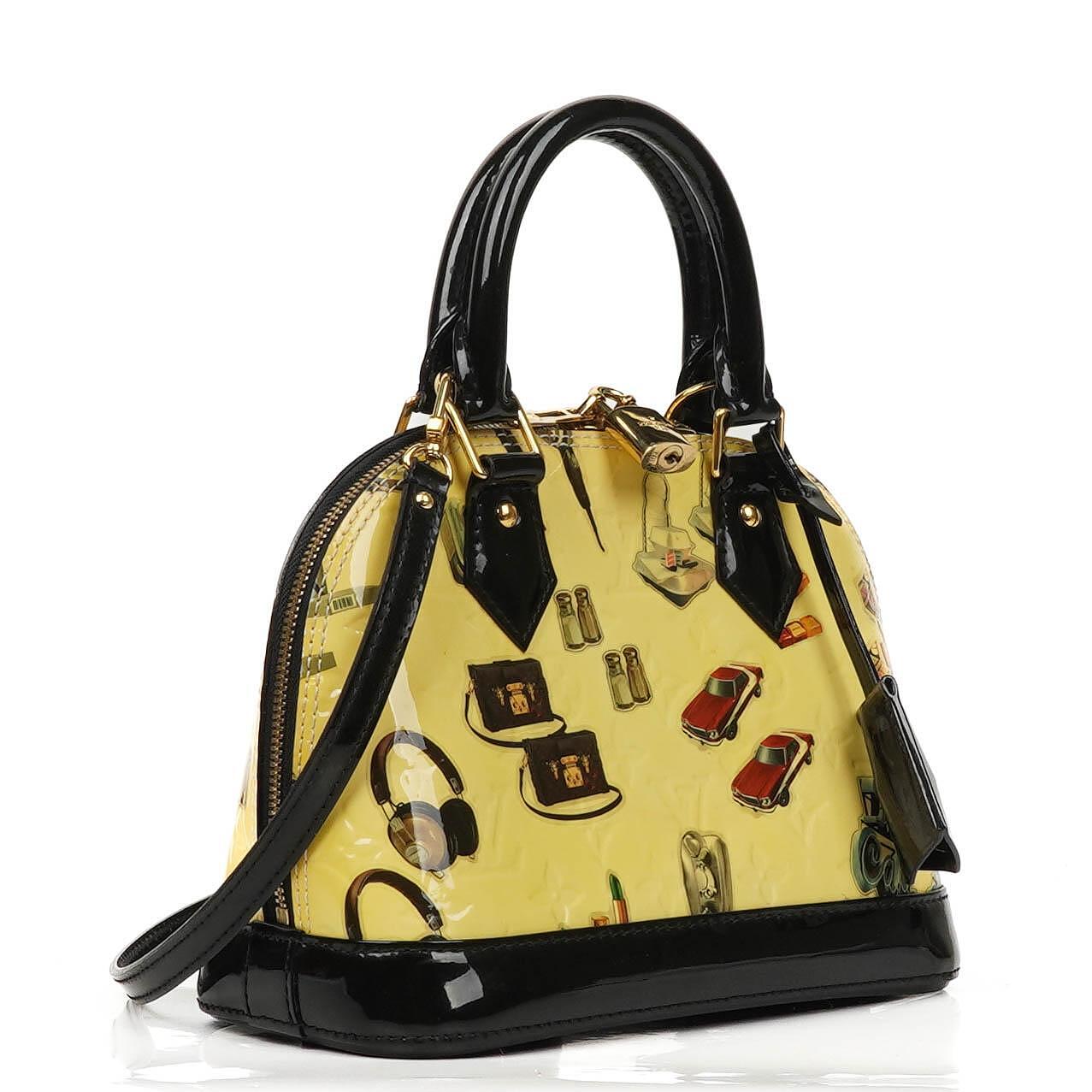 Louis Vuitton Alma BB Sticker Monogram Vernis Leder Handtasche