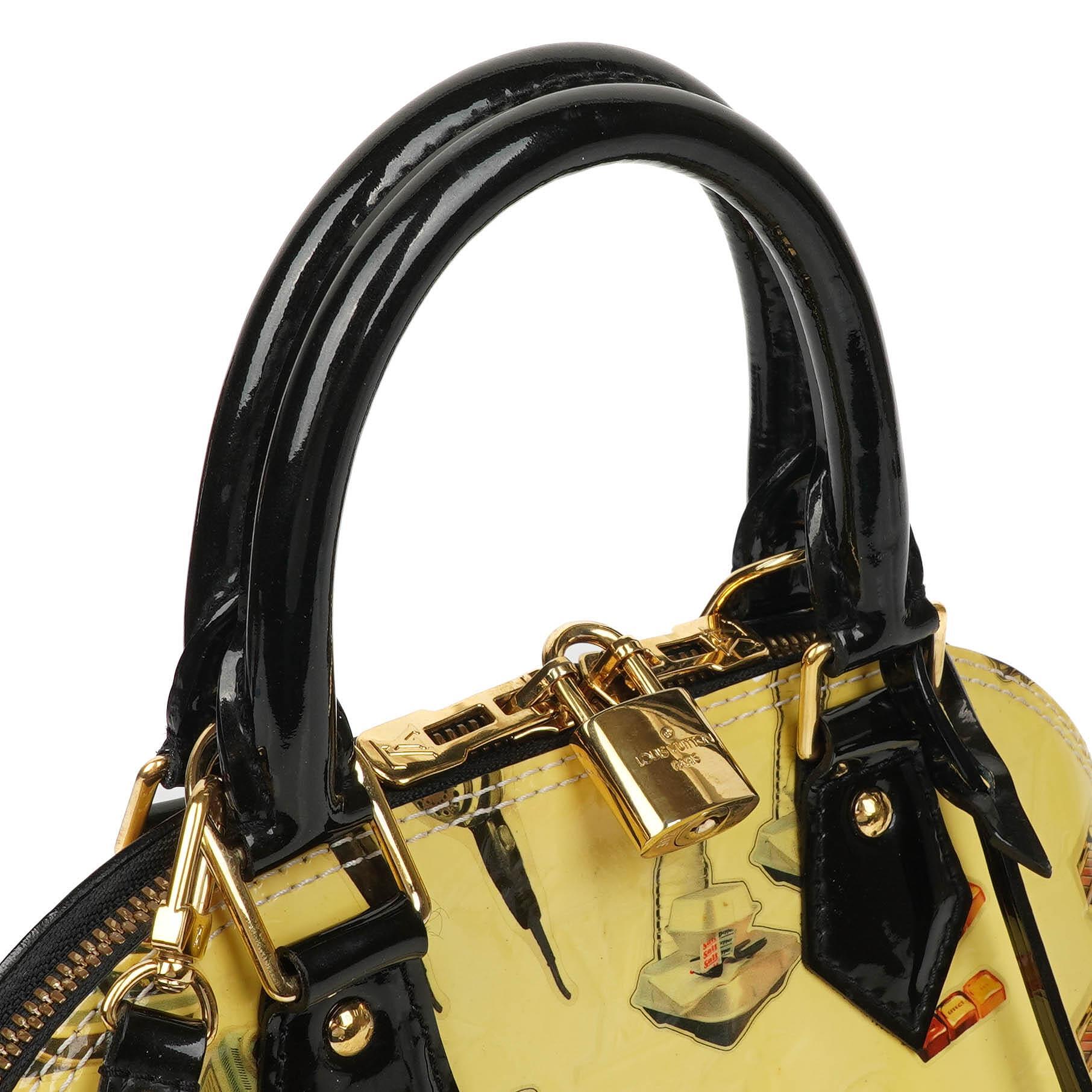 Louis Vuitton Alma BB Sticker Monogram Vernis Leder Handtasche