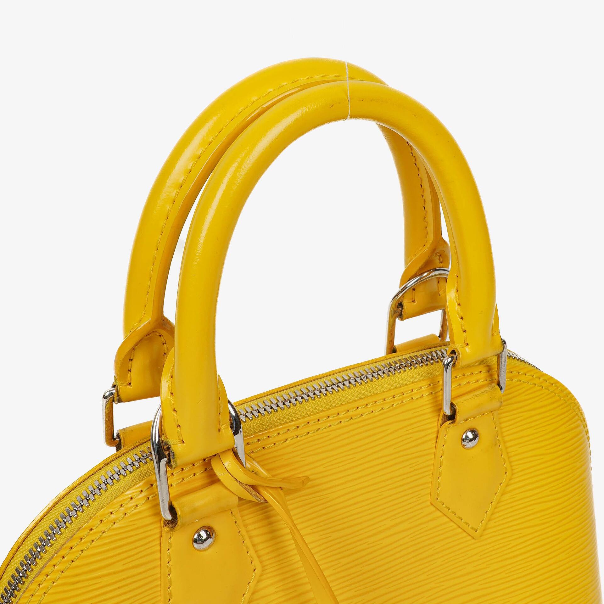 Louis Vuitton Alma BB Handtasche aus gelbem Epi-Leder