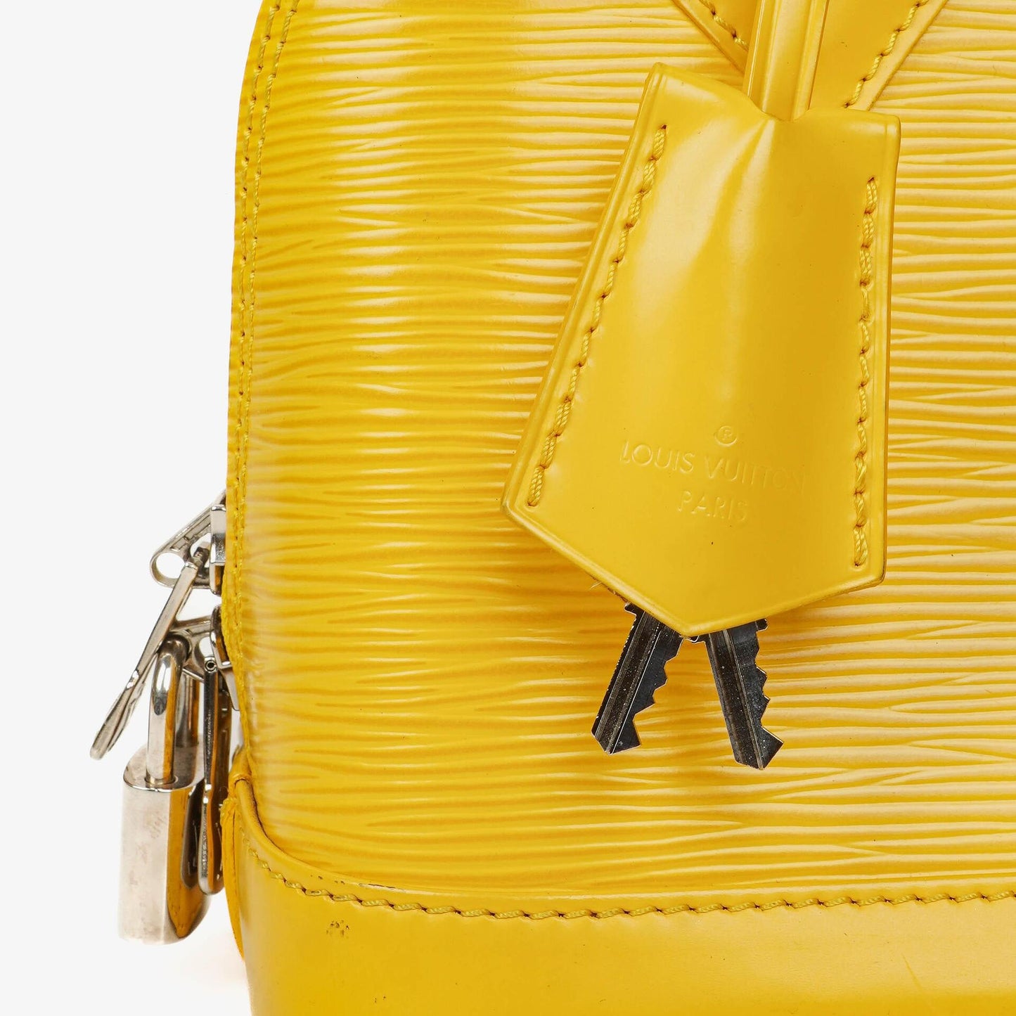 Louis Vuitton Alma BB Handtasche aus gelbem Epi-Leder