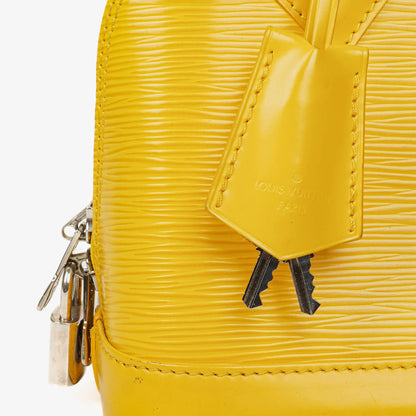Louis Vuitton Alma BB Handtasche aus gelbem Epi-Leder