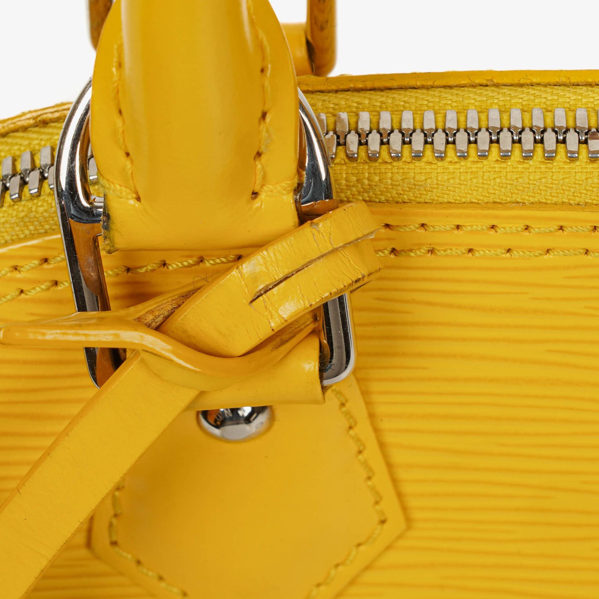 Louis Vuitton Alma BB Handtasche aus gelbem Epi-Leder