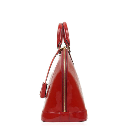 Louis Vuitton Alma MM Rose Indien Monogram Vernis Leder Tasche