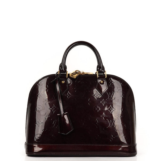 Louis Vuitton Alma PM Amarante Monogram Vernis Leder Handtasche Gut