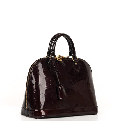Louis Vuitton Alma PM Amarante Monogram Vernis Leder Handtasche Gut