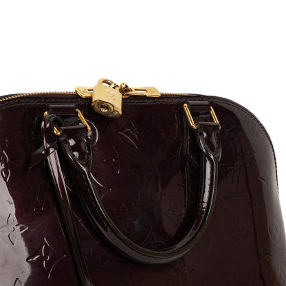 Louis Vuitton Alma PM Amarante Monogram Vernis Leder Handtasche Gut