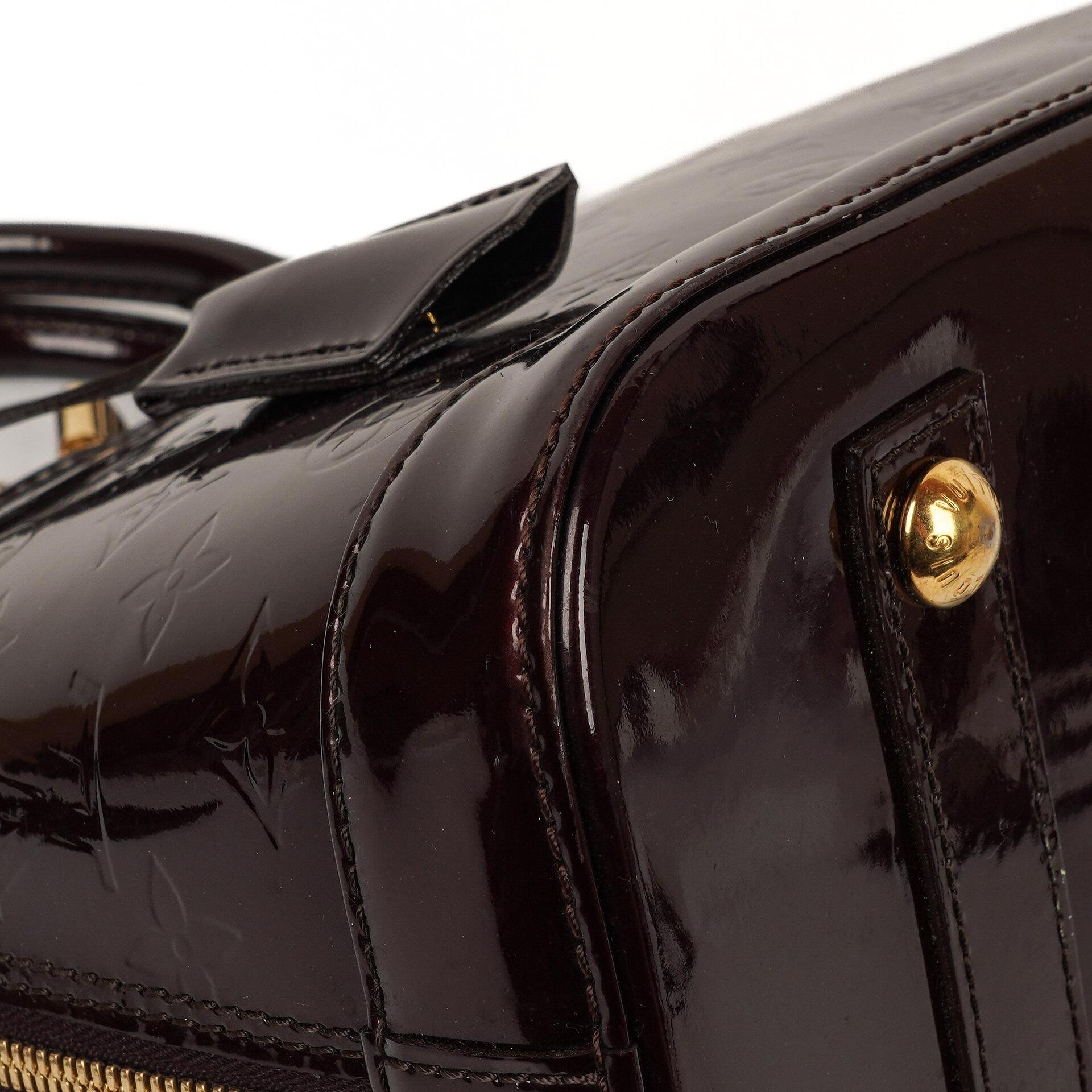Louis Vuitton Alma PM Amarante Monogram Vernis Leder Handtasche Gut