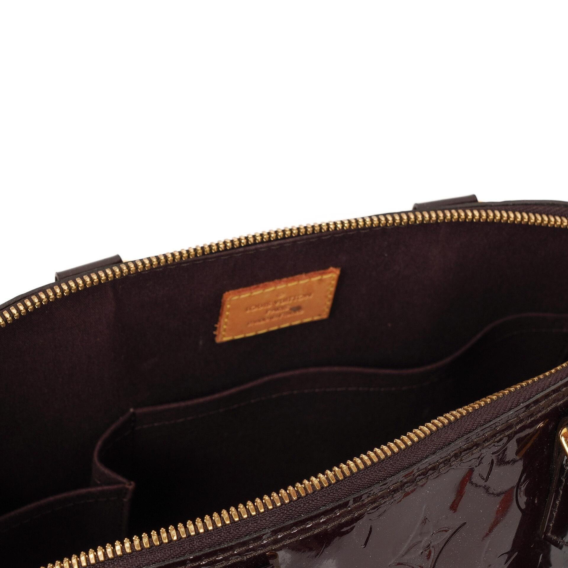 Louis Vuitton Alma PM Amarante Monogram Vernis Leder Handtasche Gut