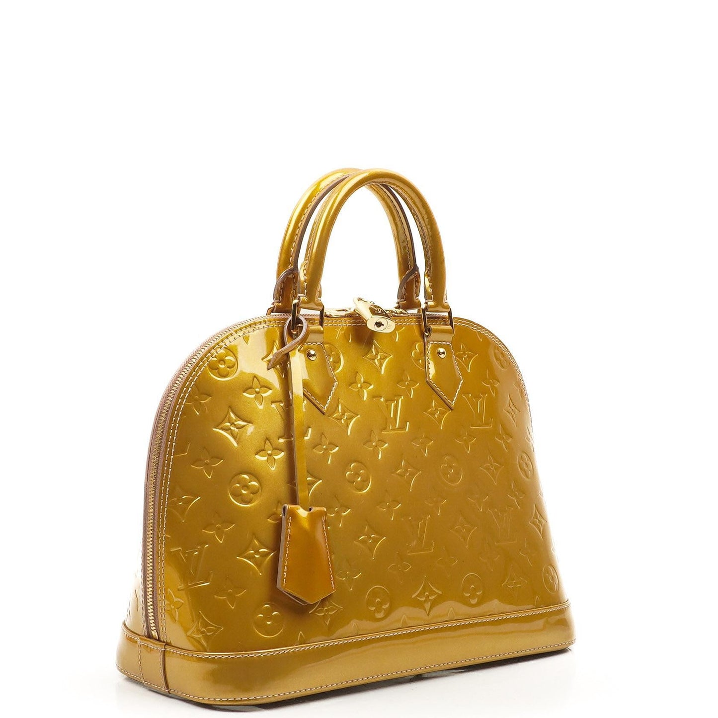 Louis Vuitton Alma PM Beige Poudre Monogram Vernis Leder Tasche