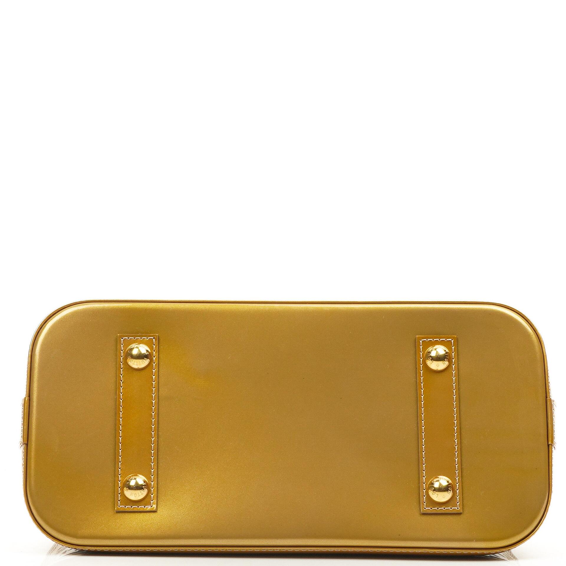 Louis Vuitton Alma PM Beige Poudre Monogram Vernis Leder Tasche