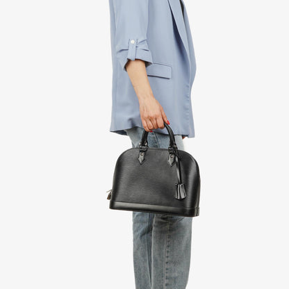 Louis Vuitton Alma PM Handtasche aus schwarzem Epi-Leder