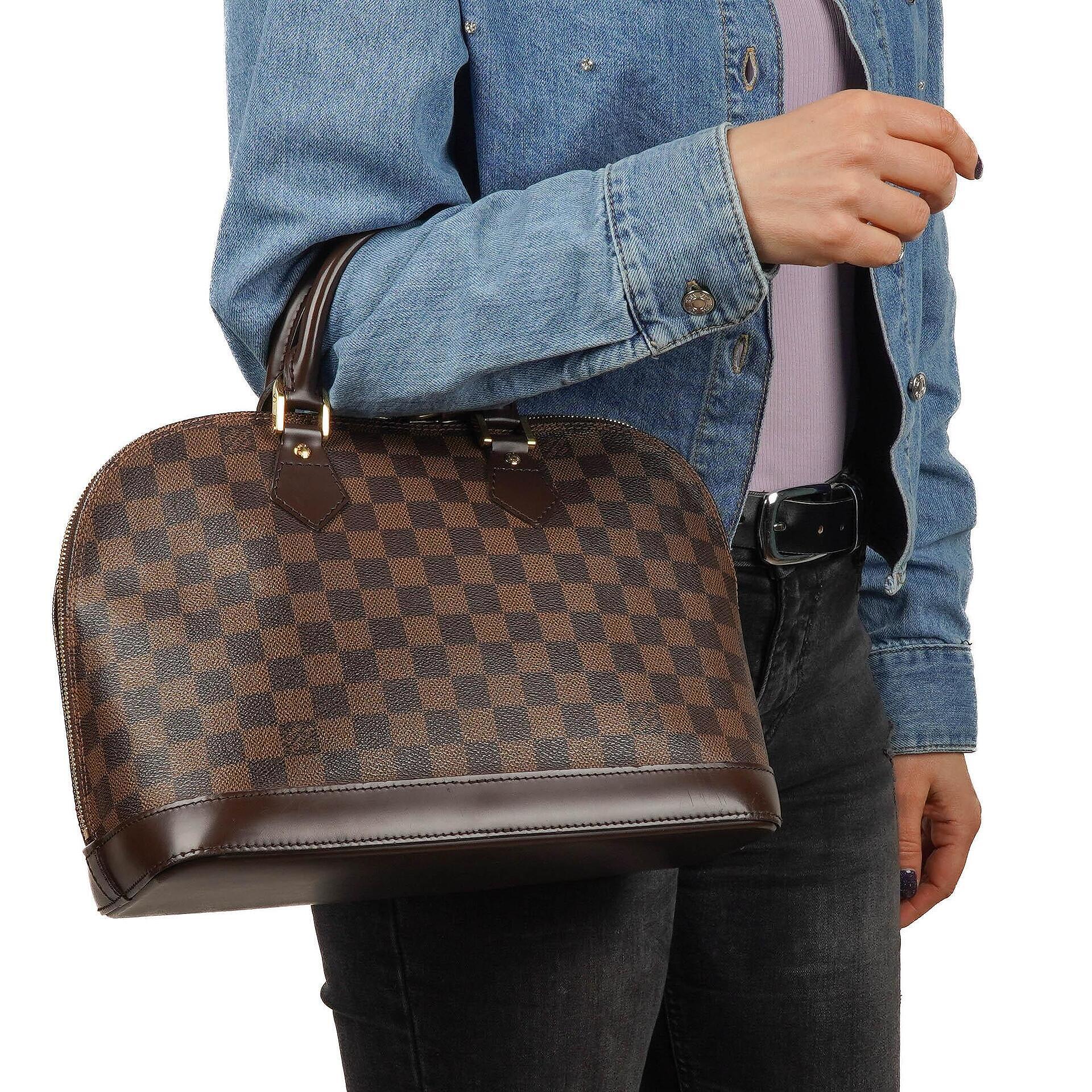 Louis Vuitton Alma PM Handtasche aus Damier Ebene Canvas