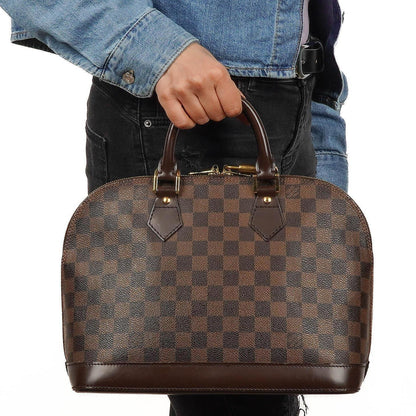 Louis Vuitton Alma PM Handtasche aus Damier Ebene Canvas