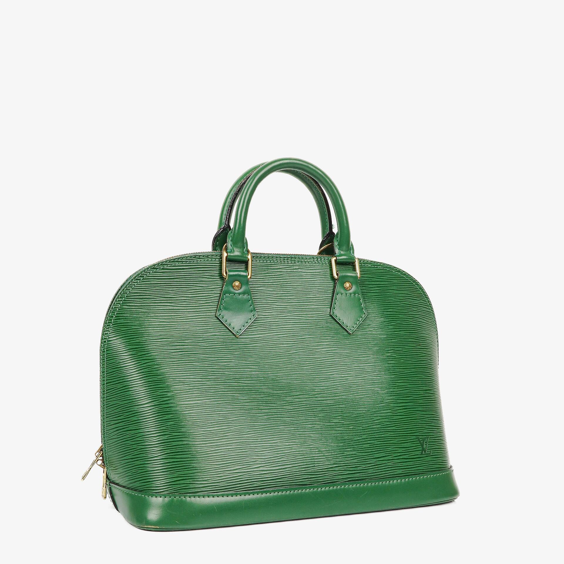 Louis Vuitton Alma PM Handtasche aus grünem Epi-Leder