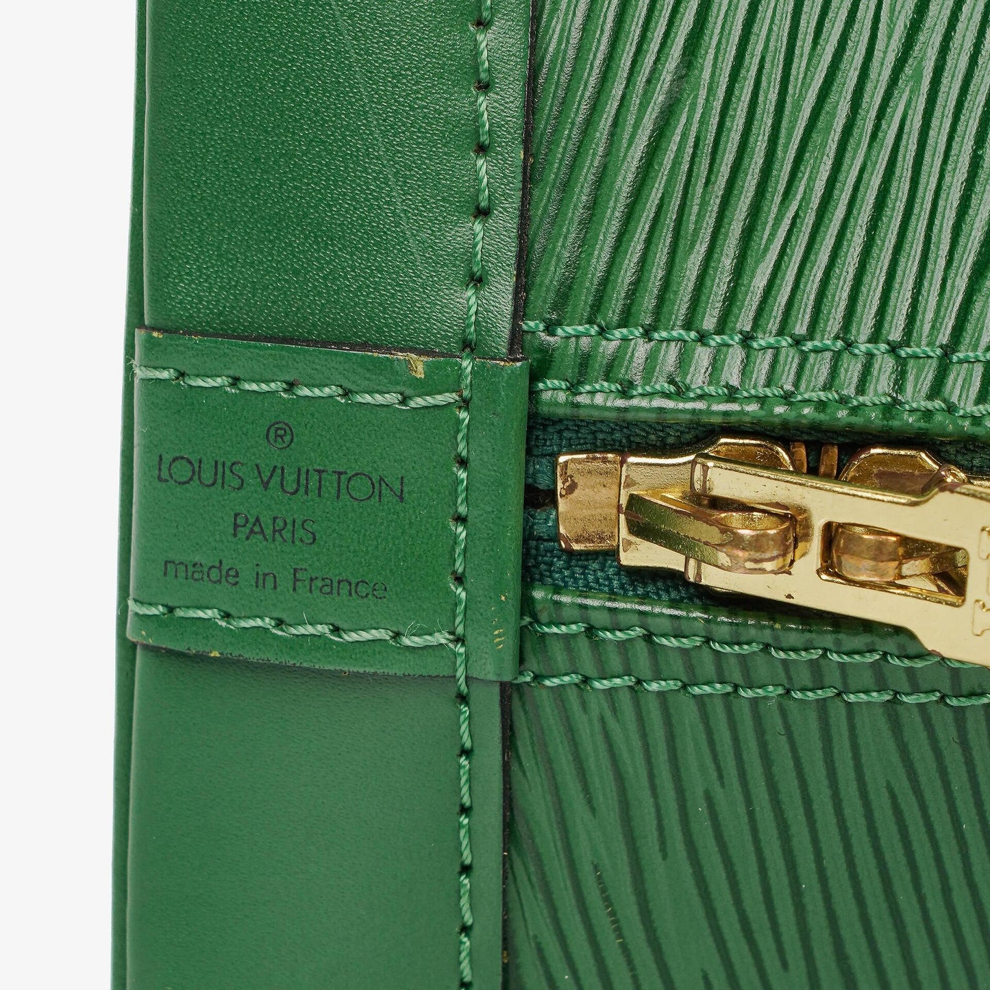 Louis Vuitton Alma PM Handtasche aus grünem Epi-Leder