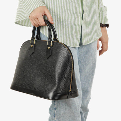 Louis Vuitton Alma PM Handtasche aus schwarzem Epi Leder