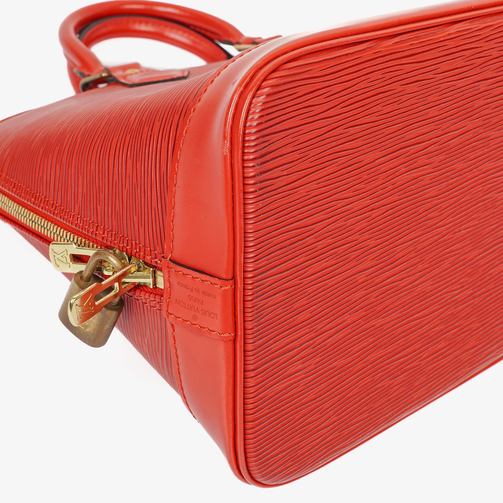 Louis Vuitton Alma PM Handtasche aus rotem Epi Leder
