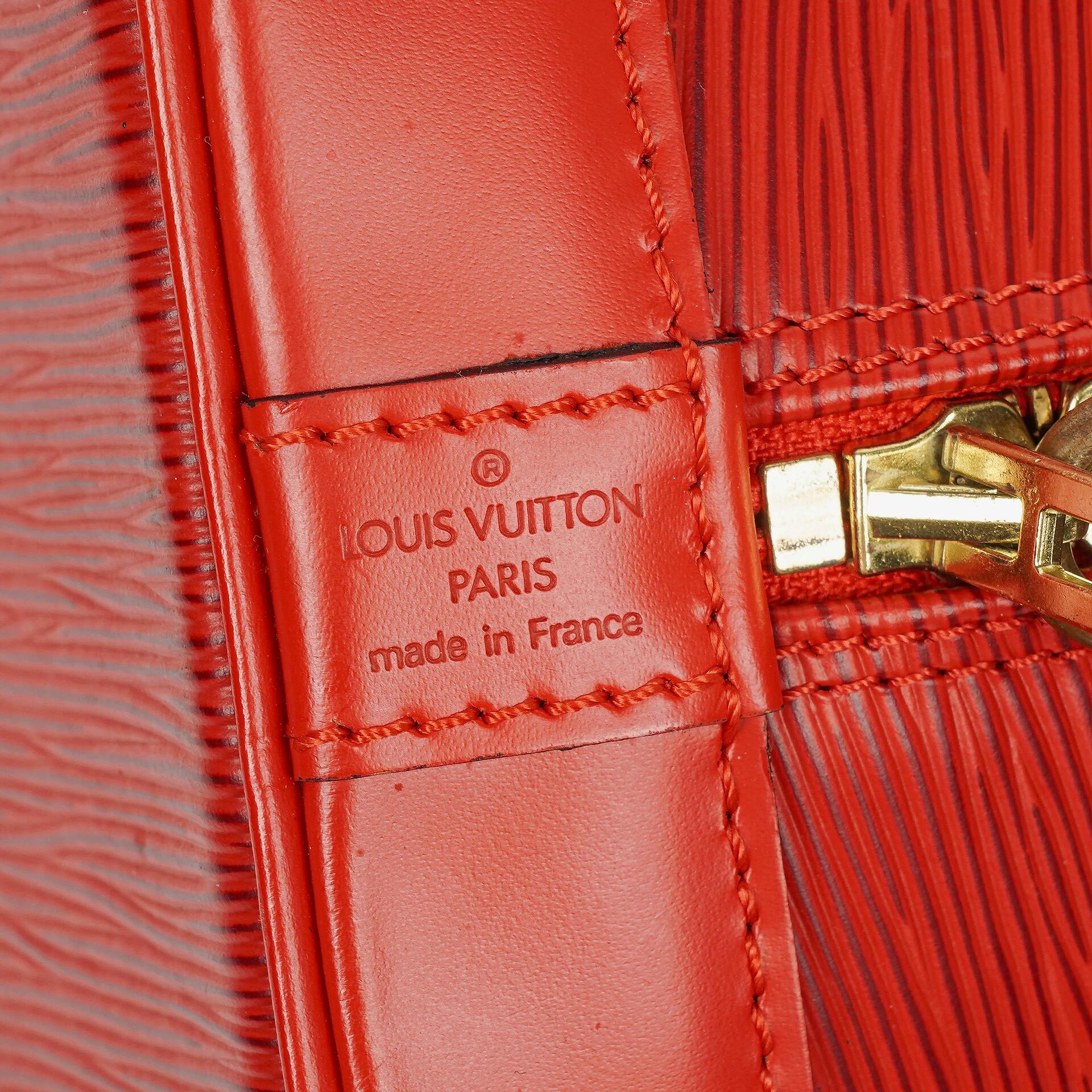 Louis Vuitton Alma PM Handtasche aus rotem Epi Leder
