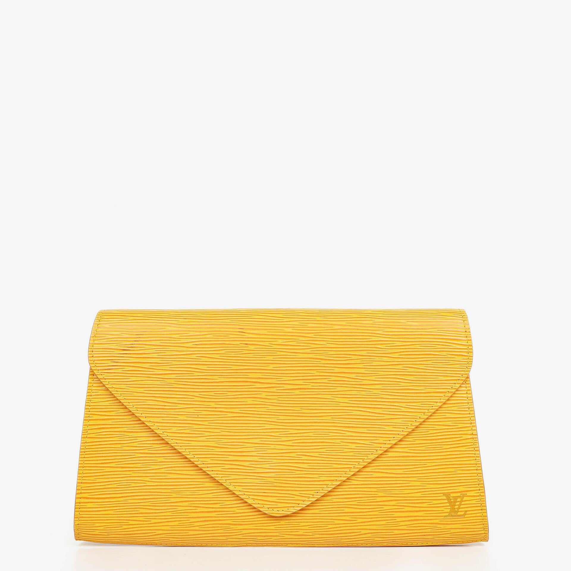 Louis Vuitton Art-Deco Clutch aus gelbem Epi Leder
