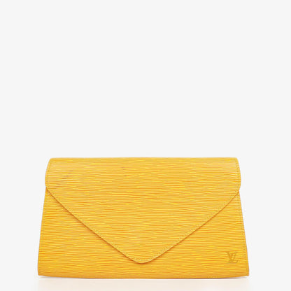 Louis Vuitton Art-Deco Clutch aus gelbem Epi Leder