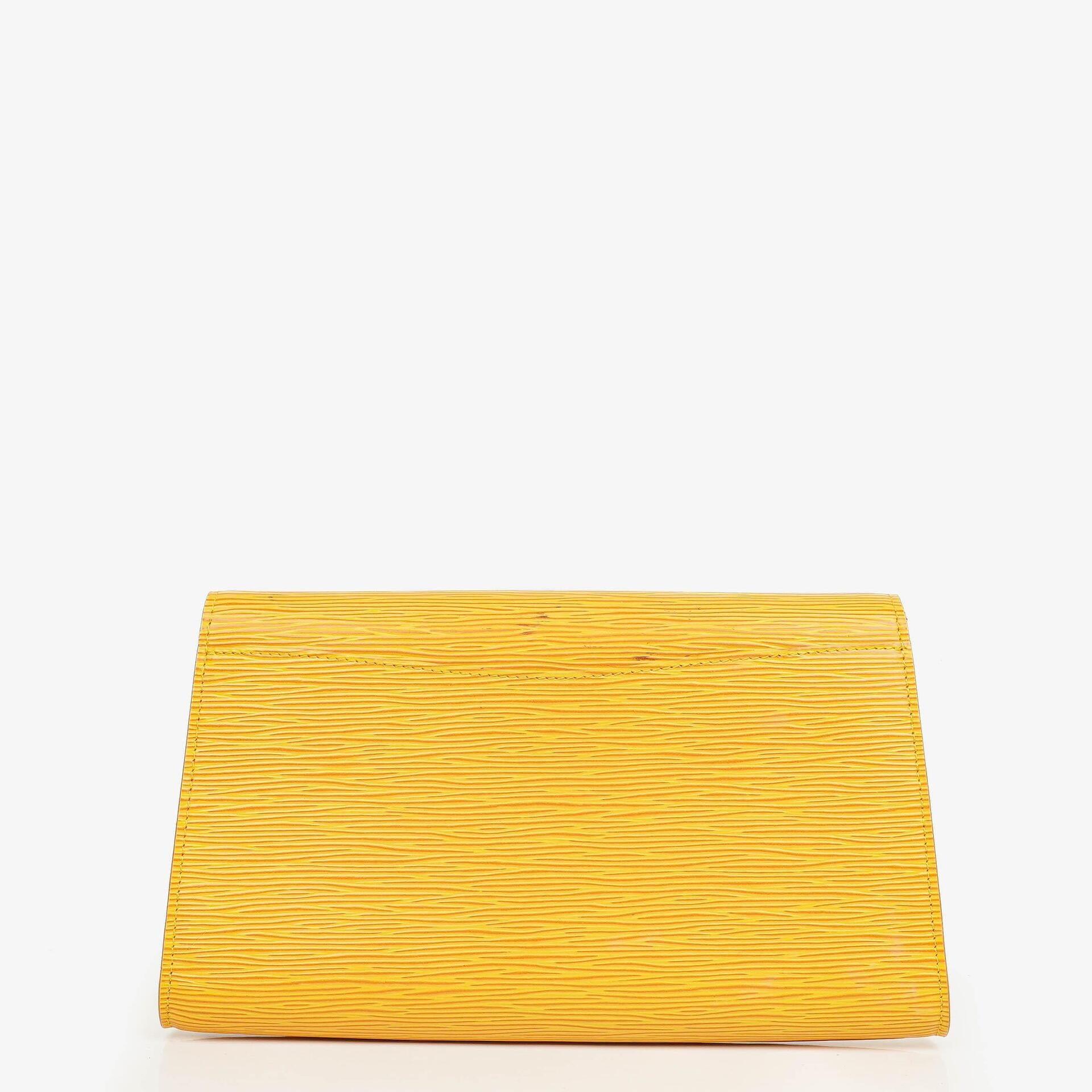 Louis Vuitton Art-Deco Clutch aus gelbem Epi Leder