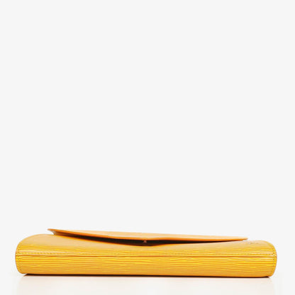 Louis Vuitton Art-Deco Clutch aus gelbem Epi Leder