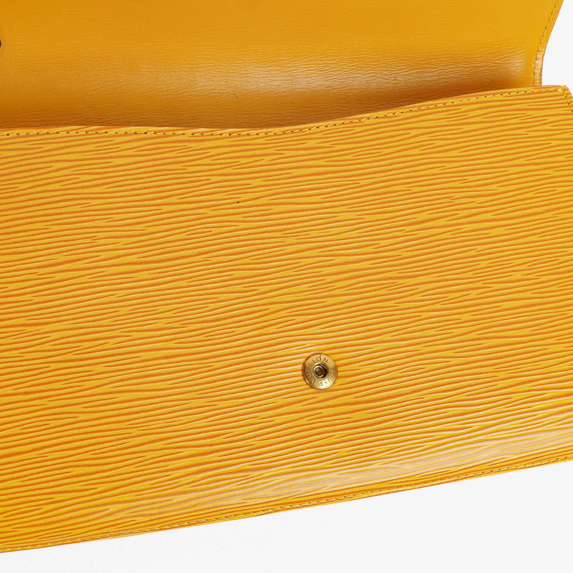 Louis Vuitton Art-Deco Clutch aus gelbem Epi Leder