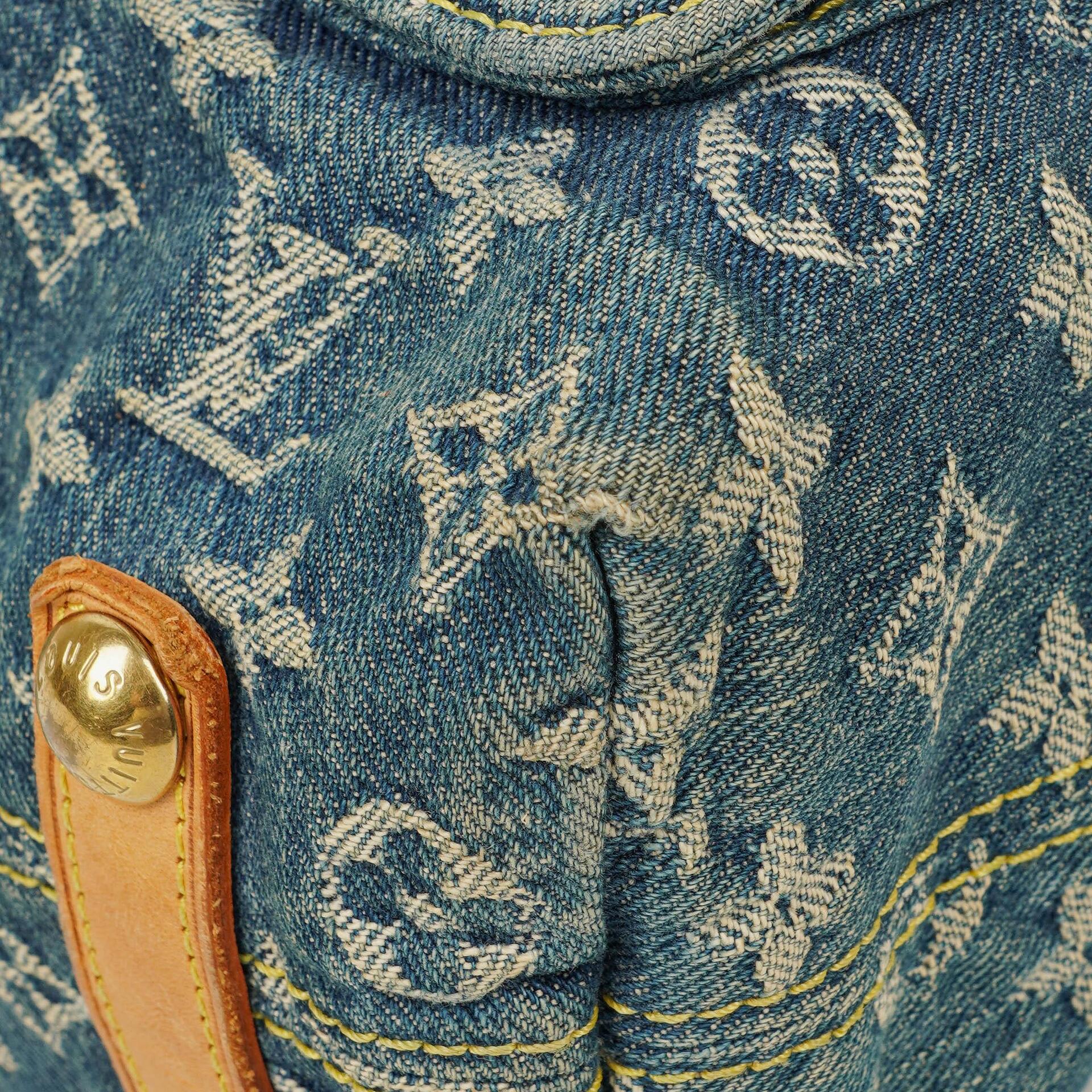 Louis Vuitton Baggy GM Schultertasche aus Monogram Denim