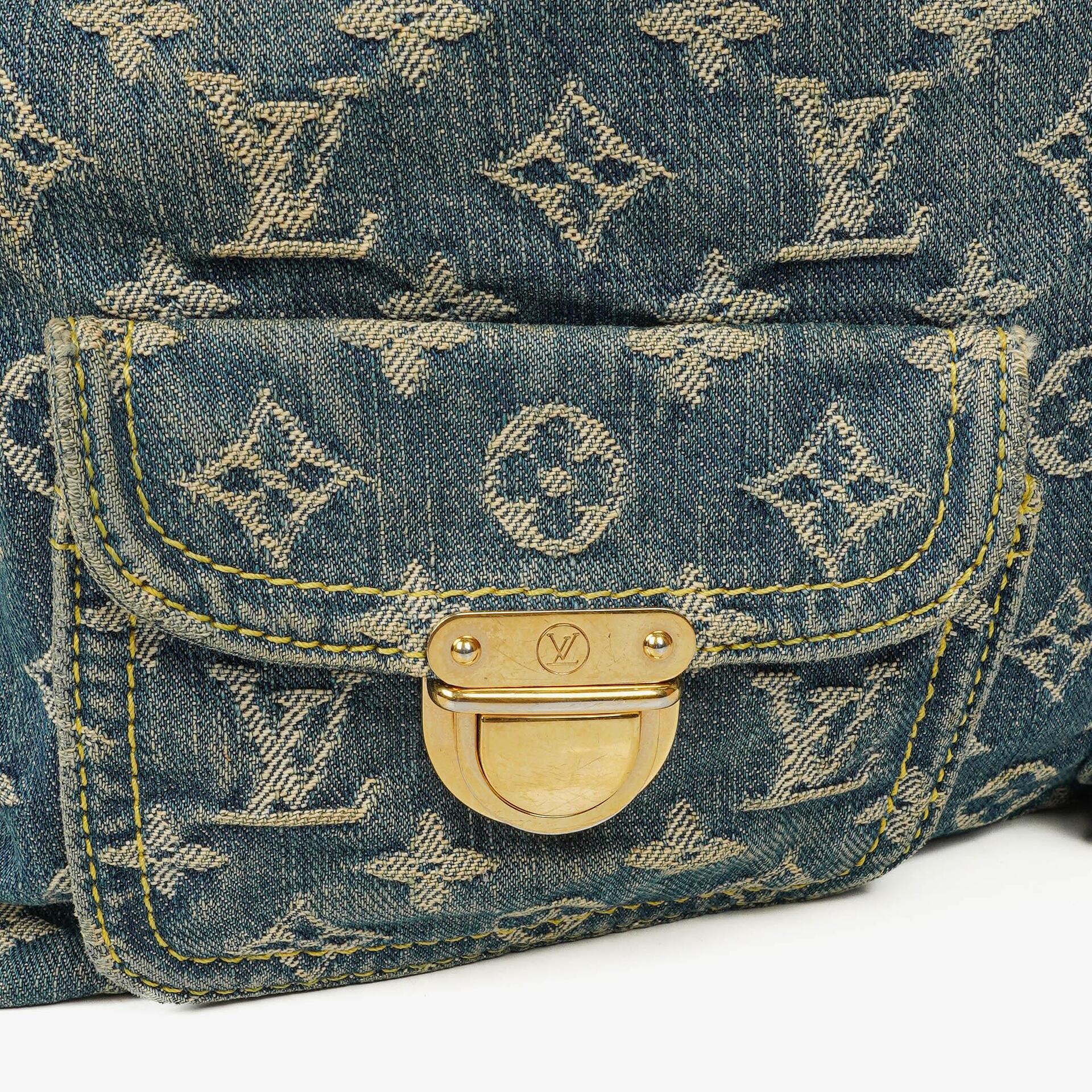Louis Vuitton Baggy GM Schultertasche aus Monogram Denim