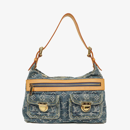 Louis Vuitton Baggy PM Schultertasche aus Monogram Denim