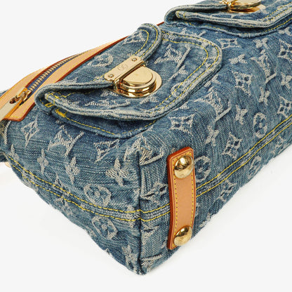 Louis Vuitton Baggy PM Schultertasche aus Monogram Denim