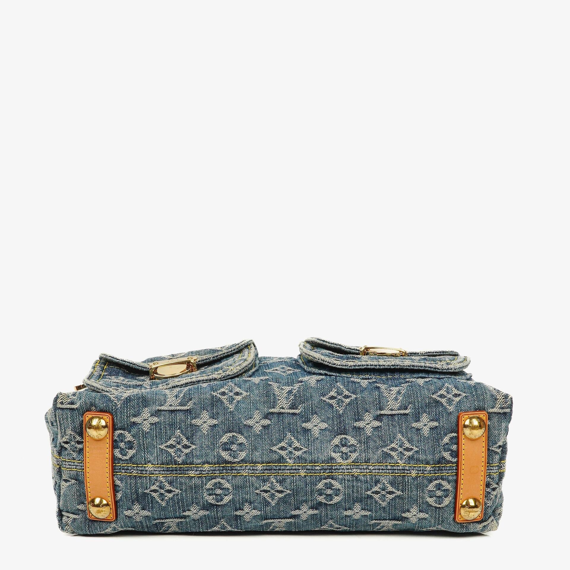 Louis Vuitton Baggy PM Schultertasche aus Monogram Denim