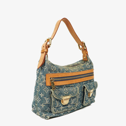 Louis Vuitton Baggy PM Monogramm Denim Schultertasche