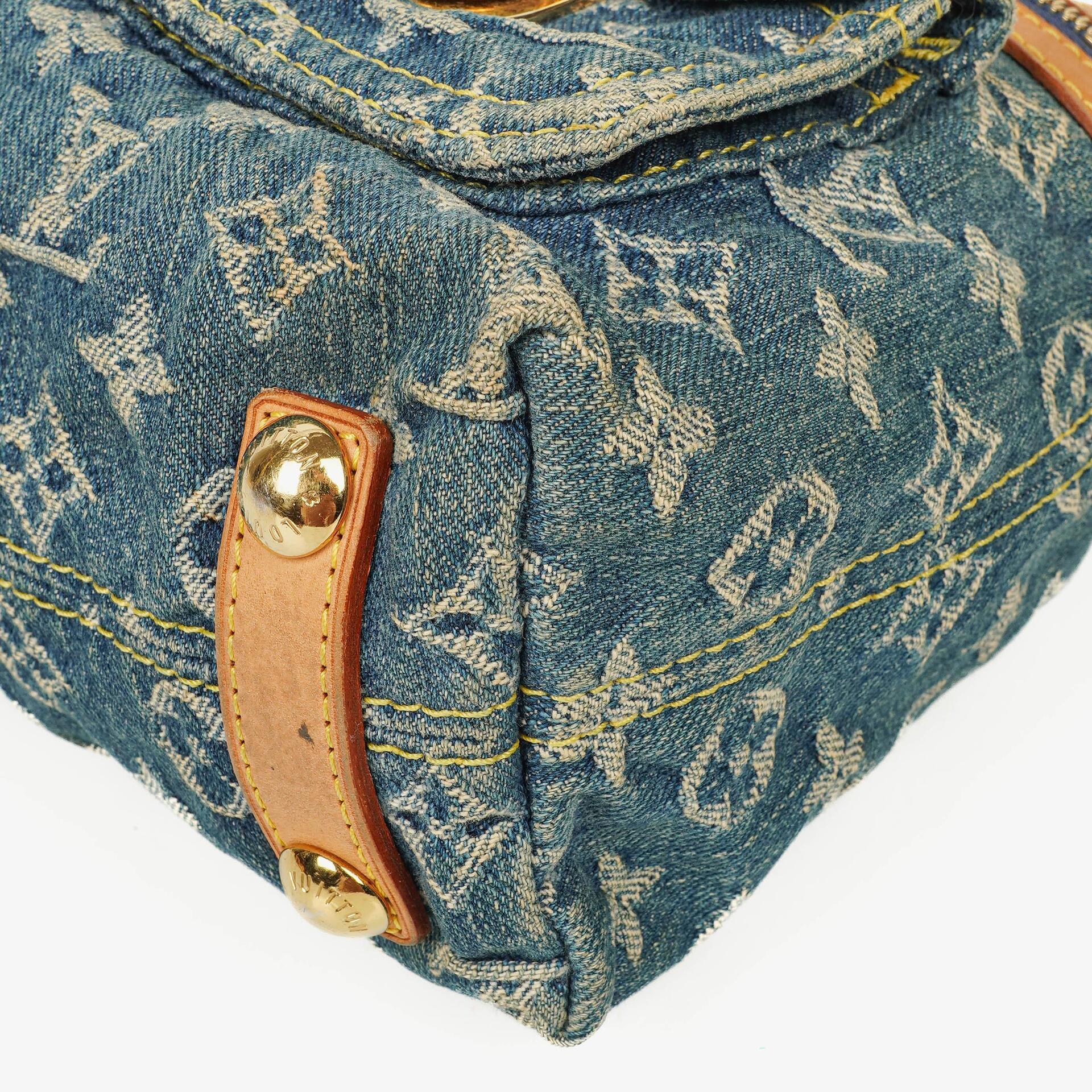 Louis Vuitton Baggy PM Monogramm Denim Schultertasche