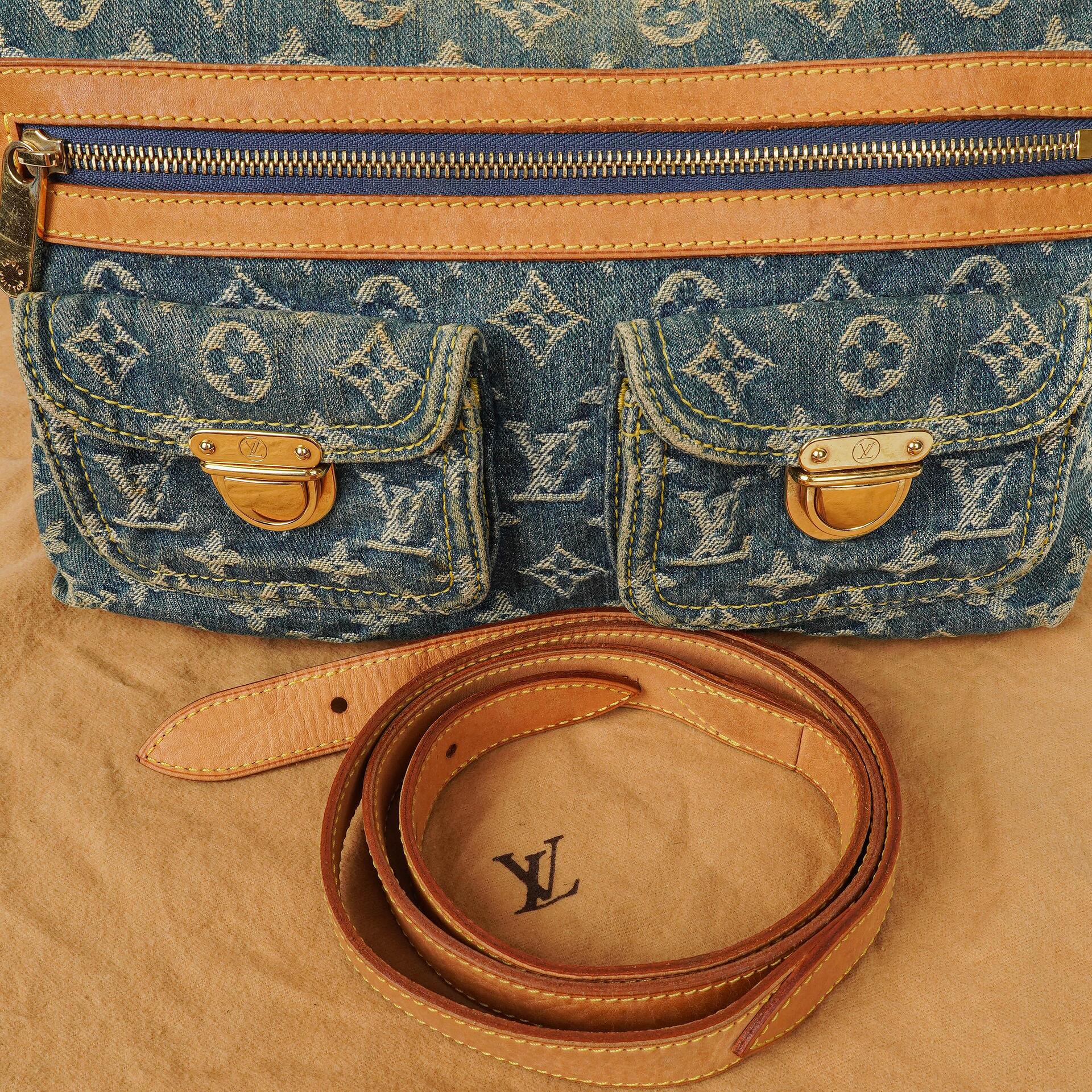 Louis Vuitton Baggy PM Monogramm Denim Schultertasche