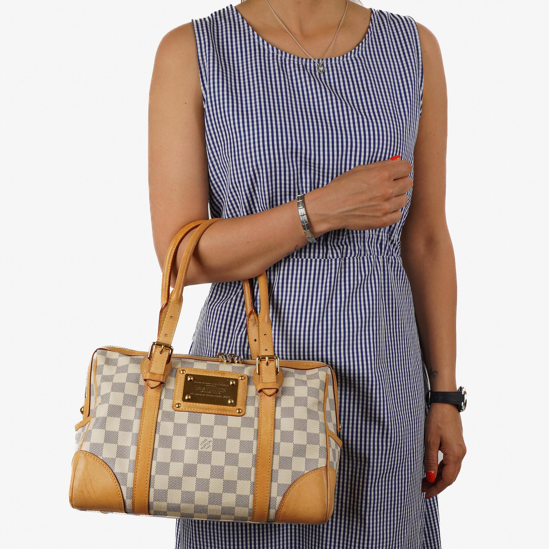 Louis Vuitton Berkeley Damier Azur beschichtete Canvas Tasche