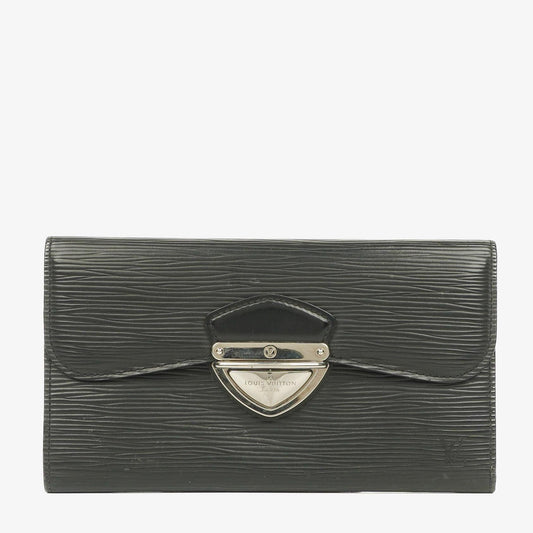 Louis Vuitton Eugenie Geldbörse aus schwarzem Epi Leder