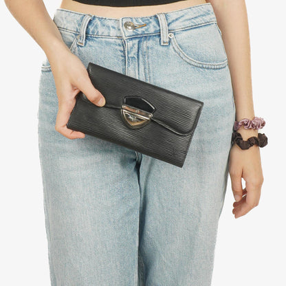 Louis Vuitton Eugenie Geldbörse aus schwarzem Epi Leder