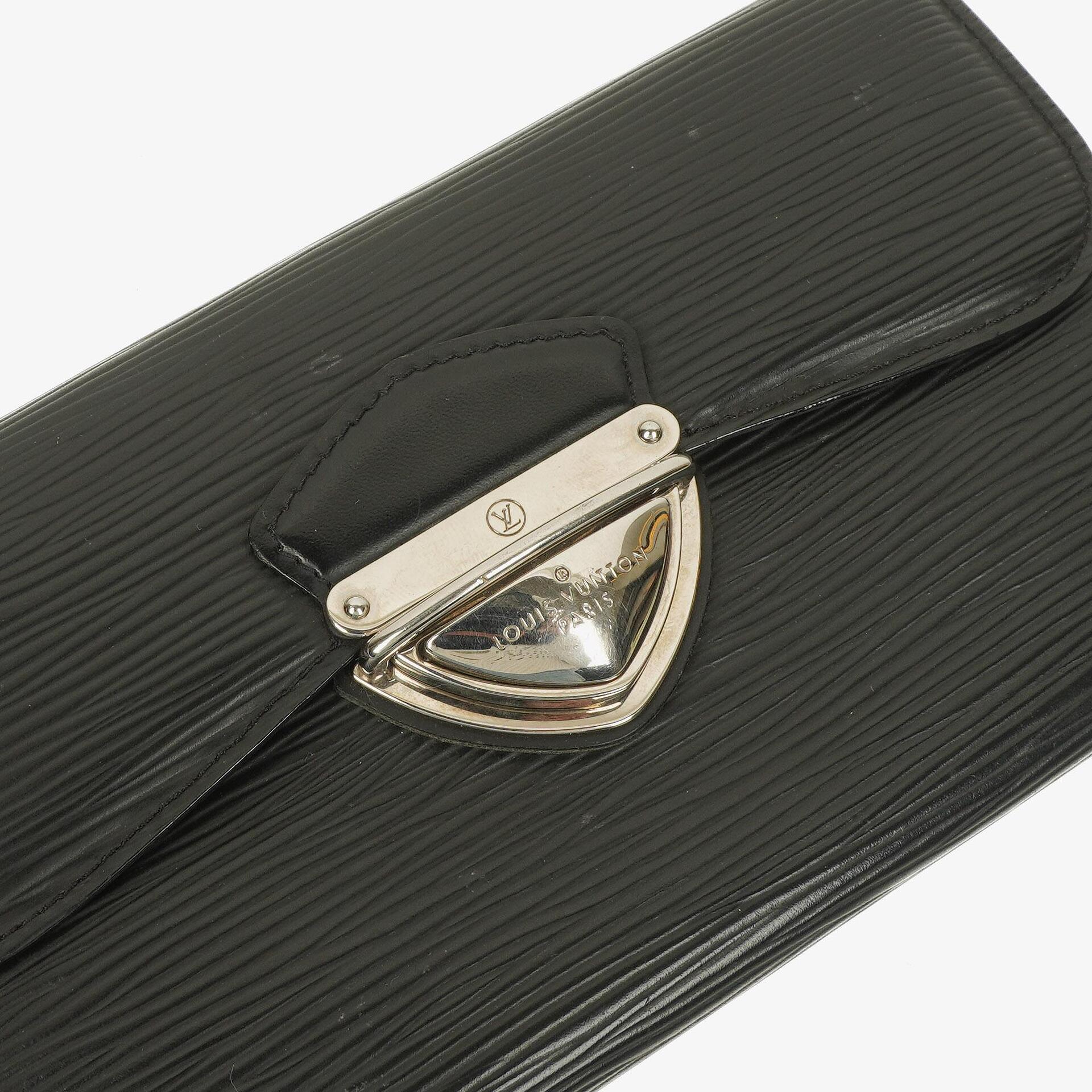 Louis Vuitton Eugenie Geldbörse aus schwarzem Epi Leder