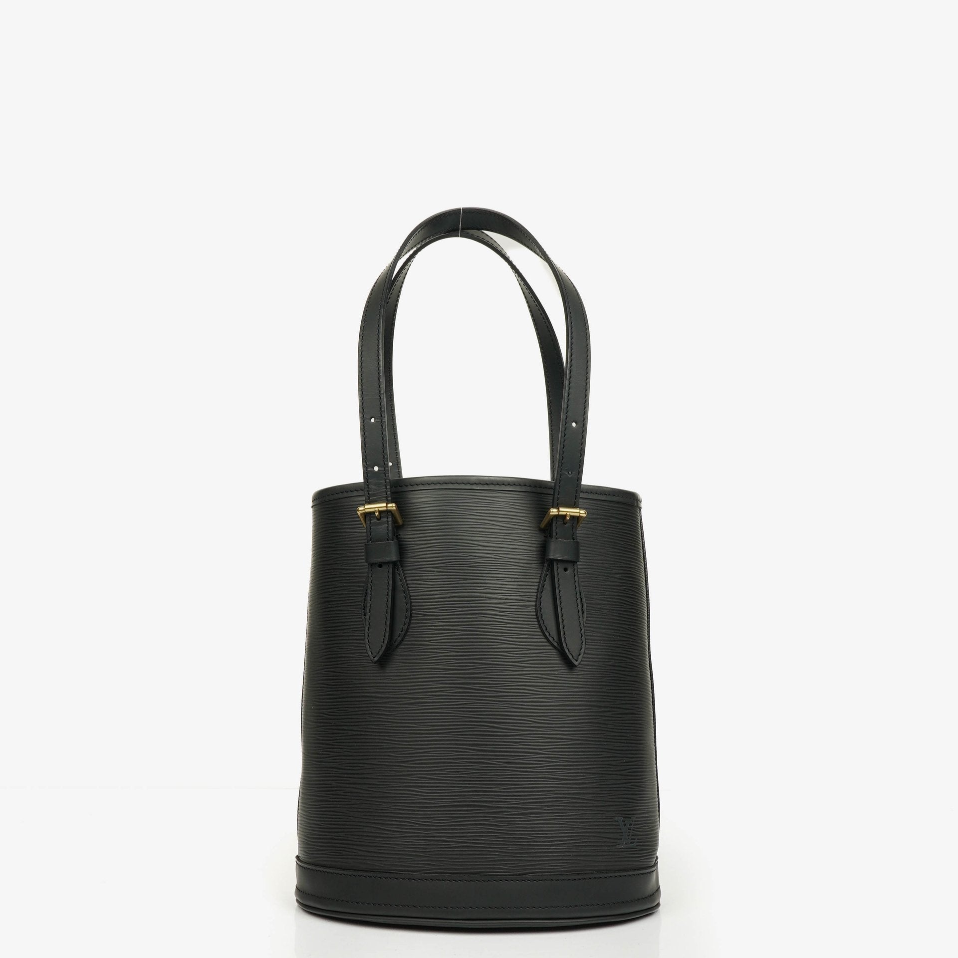 Louis Vuitton Petit Bucket Bag aus schwarzem Epi Leder