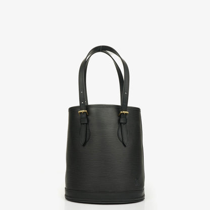 Louis Vuitton Petit Bucket Bag aus schwarzem Epi Leder