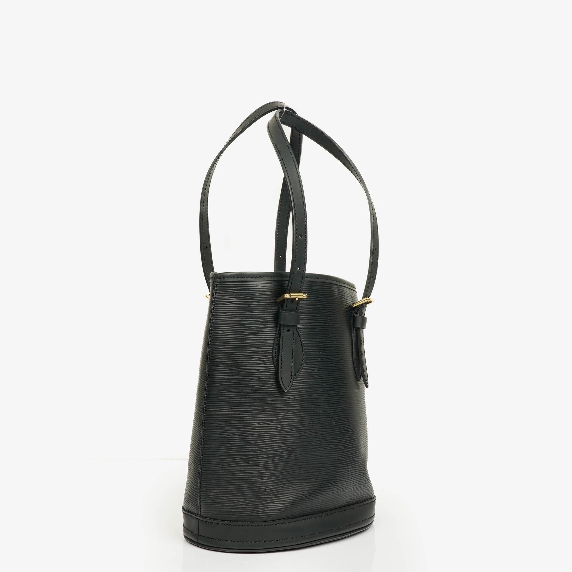 Louis Vuitton Petit Bucket Bag aus schwarzem Epi Leder