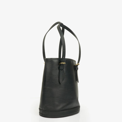 Louis Vuitton Petit Bucket Bag aus schwarzem Epi Leder
